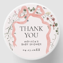 Pink Bow Wildblume Soy Wax Candle Bevorzugung