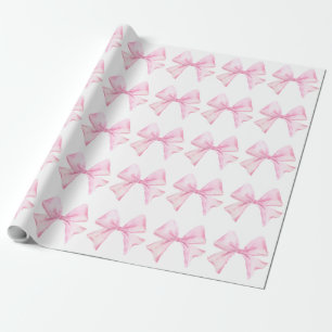 Pink Bow Wrapping Paper Geschenkpapier