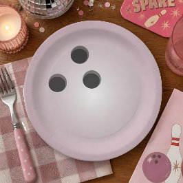 Pink Bowling Ball Pappteller