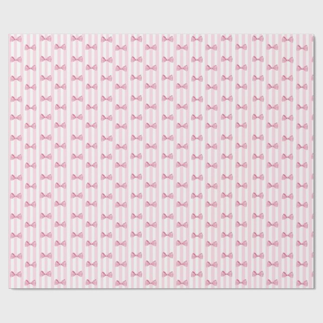 Pink Bows Baby Girl Duschgeschenk Wrap Geschenkpapier (Flach)