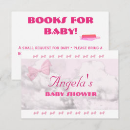 Pink Bows Baby Shower Begleitkarte