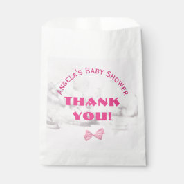 Pink Bows Baby Shower Personalized  Geschenktütchen
