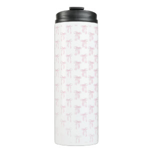 Pink Bows Muster Wasserflasche Thermosbecher
