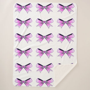 Pink Bows Sherpa Blanket Sherpadecke