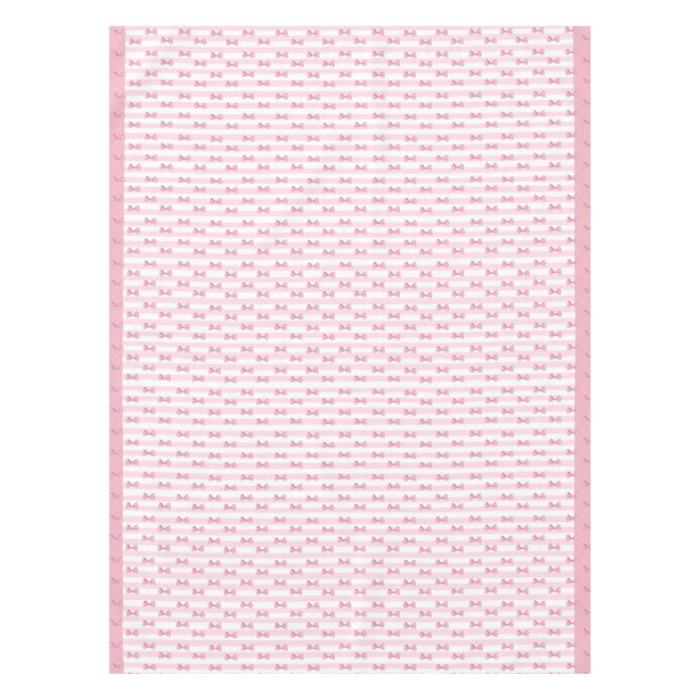 Pink Bows Tuch Tablecloth Tischdecke (Vorderseite)