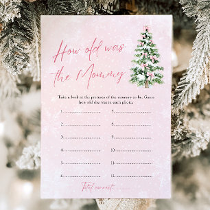 Pink Bows Weihnachtsjunge wie alt war Mama Game Einladung