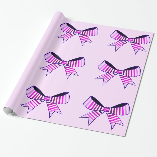 Pink Bows Wrapper Paper Geschenkpapier (Ungerollt)