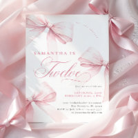 Pink Bows Zwölf Geburtstag