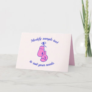 Pink Boxing Gloves Card Karte