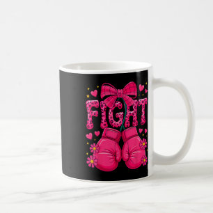Pink Boxing Gloves Kampf Brustkrebs Bewusstsein A Kaffeetasse