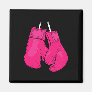 Pink Boxing Handschuhe Brustkrebs Bewusstsein Cool Magnet