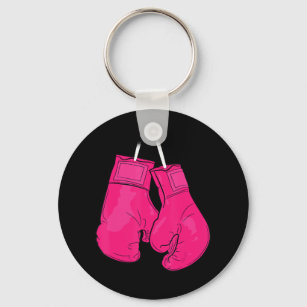 Pink Boxing Handschuhe Brustkrebs Bewusstsein Cool Schlüsselanhänger