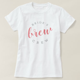 Pink Brew Crew Brauerei Motto Junggesellinnenabsch T-Shirt
