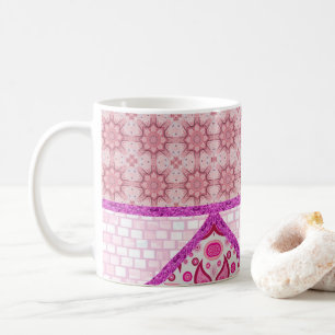 Pink Brick Paisley Tasse
