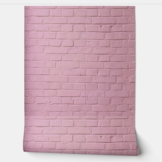 PINK BRICKS WALLPAPIER TAPETE (Abrollen)