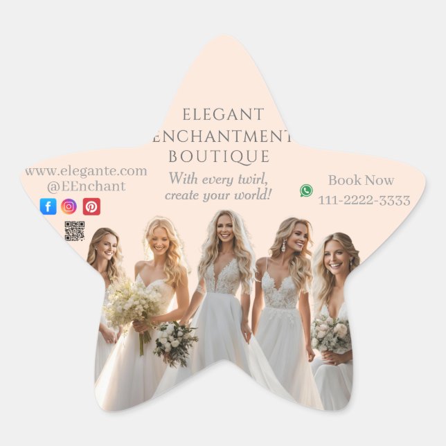 Pink Bridal Bliss Celebrate Love Happiness Wedding Stern-Aufkleber (Vorderseite)