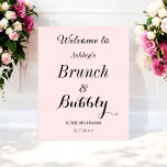 Pink Bridal Brunch Bubbly Empfang Poster<br><div class="desc">Blush Pink Bridal Brunch und Bubbly Welcome Sign Poster mit elegantem Kalligrafiebeschreiben. Mehr Produkte mit diesem Design sind in der folgenden Kollektion zu finden.</div>