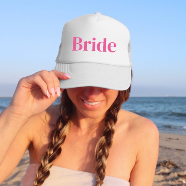 Pink Bride Bachelorette Trucker Hat Truckerkappe (Von Creator hochgeladen)