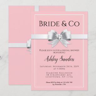 Pink Bride & Co Bridal Dusche Einladung