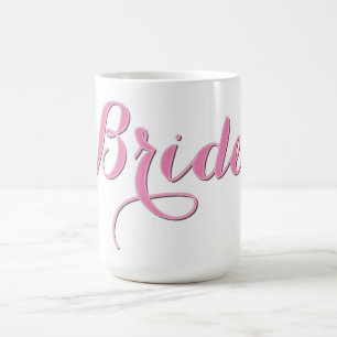 Pink Bride Coffee Tasse, Wedding Cup Geschenk für  Kaffeetasse