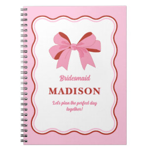 Pink Bridesmaid Bachelorette Notizblock