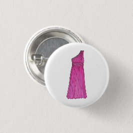 Pink Bridesmaid Bridal Attendant Wedding Party Button