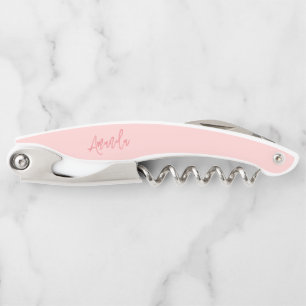 Pink Bridesmaid Personalisierte Korkschraube Kellnermesser