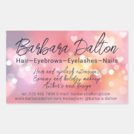 Pink Bright Bokeh Rechteckiger Aufkleber