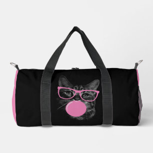 Pink-Brille und Kaugummi Duffle Bag