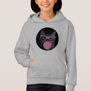 Pink-Brille und Kaugummi Hoodie