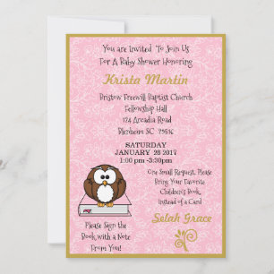 Pink bringen Sie eine Babydusche mit. Einladung
