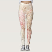 Pink Brown Cream Mandala Bohemisch Boho Mode