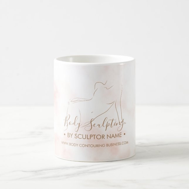 Pink Brown Körpermodellierung Konturierung Spa Kaffeetasse (Mittel)