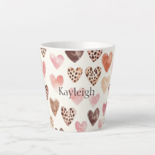 Pink Brown Leopard Druckerhitze Milchtasse