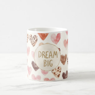 Pink Brown Leopard Hearts Gold Glitzer Dream Kaffeetasse