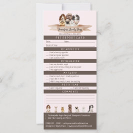 Pink Brown Pet Report Boarding Dog Grooming