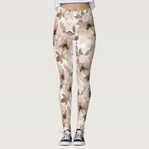 Pink Brown Südwest Floral Leggings
