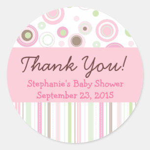 Pink Brown Sweet Girl Polka Dot Gefallen Sticker