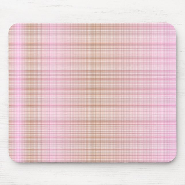 Pink & Brown Tartan Mousepad (Vorne)