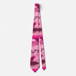 Pink Brush Pattern Krawatte