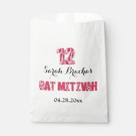 Pink Brush Stroke Bat Mitzva Favoriten Geschenktütchen