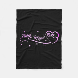 Pink Brustkrebs Glaube Hoffnung Liebe Brustkrebs A Fleecedecke