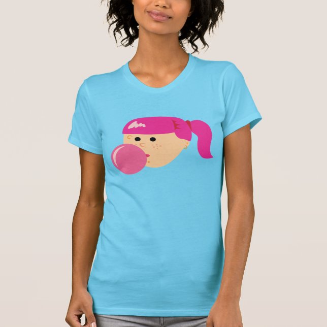 Pink Bubble Gum Girl T-Shirt (Vorderseite)