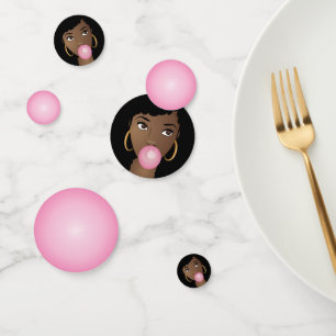 Pink Bubblegum Sie ist bereit zum Pop Konfetti