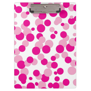 Pink Bubbles Confetti Muster Clipboard Klemmbrett