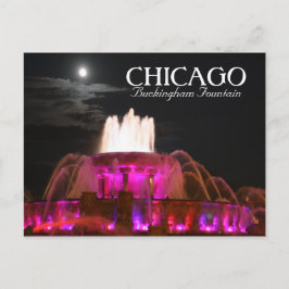 Pink Buckingham Fountain Chicago Postcard Postkarte
