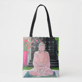 Pink Buddha Tote Tasche