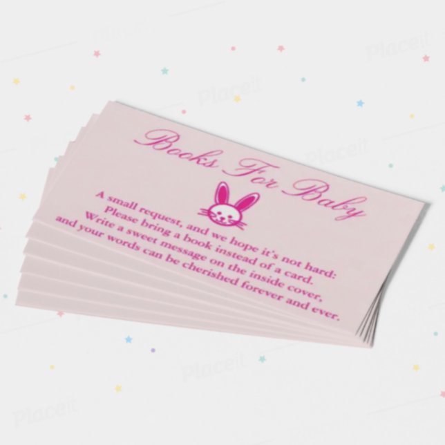 Pink Bunny Baby Duschbücher für Babykarte Begleitkarte (Von Creator hochgeladen)
