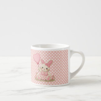Pink Bunny Balloon Espressotasse