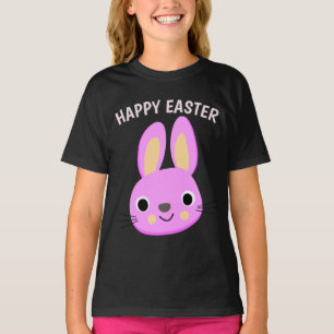 PINK BUNNY EASTER KIDS T - SHIRT
